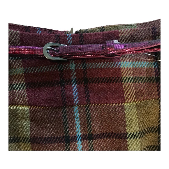 Cremieux  Camilla Plaid  Skirt w Belt NWT - Picture 11 of 12